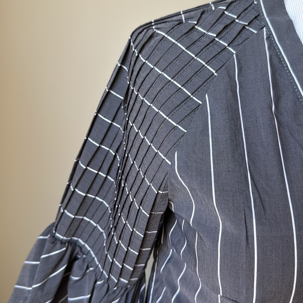 Alpha & Omega Striped Balloon Sleeve Top - Picture 3 of 10